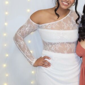 Peppermayo White Lace Dress